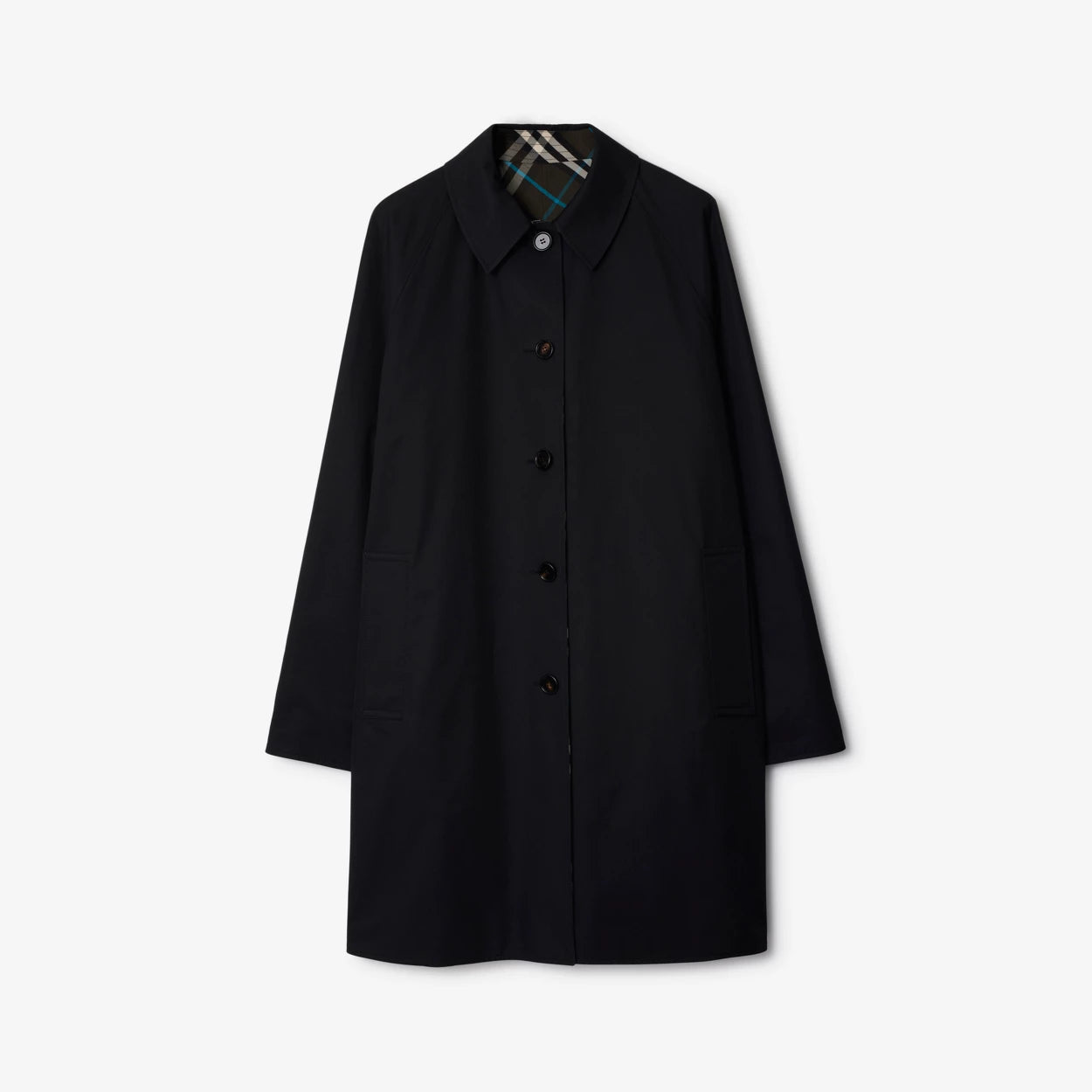 Long Reversible Gabardine Car Coat