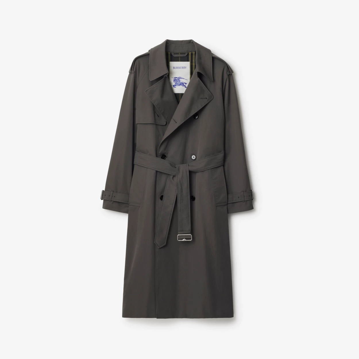 Long Gabardine Trench Coat