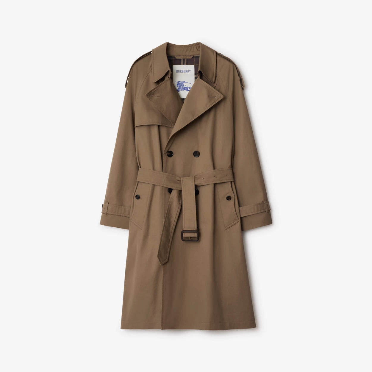 Long Gabardine Trench Coat