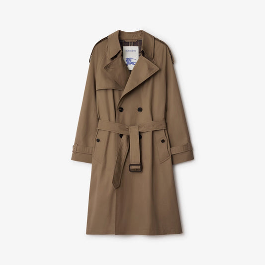 Long Gabardine Trench Coat
